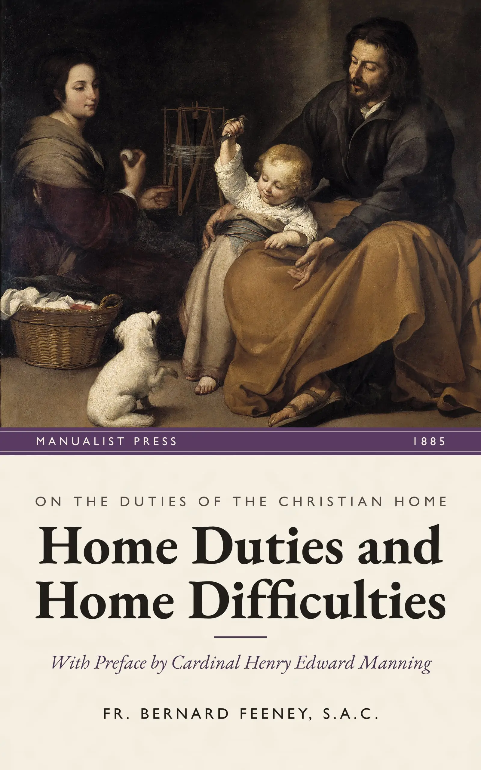 Cover of Home Duties and Home Difficulties, showing The Holy Family with a Little Bird by Bartolomé Esteban Murillo