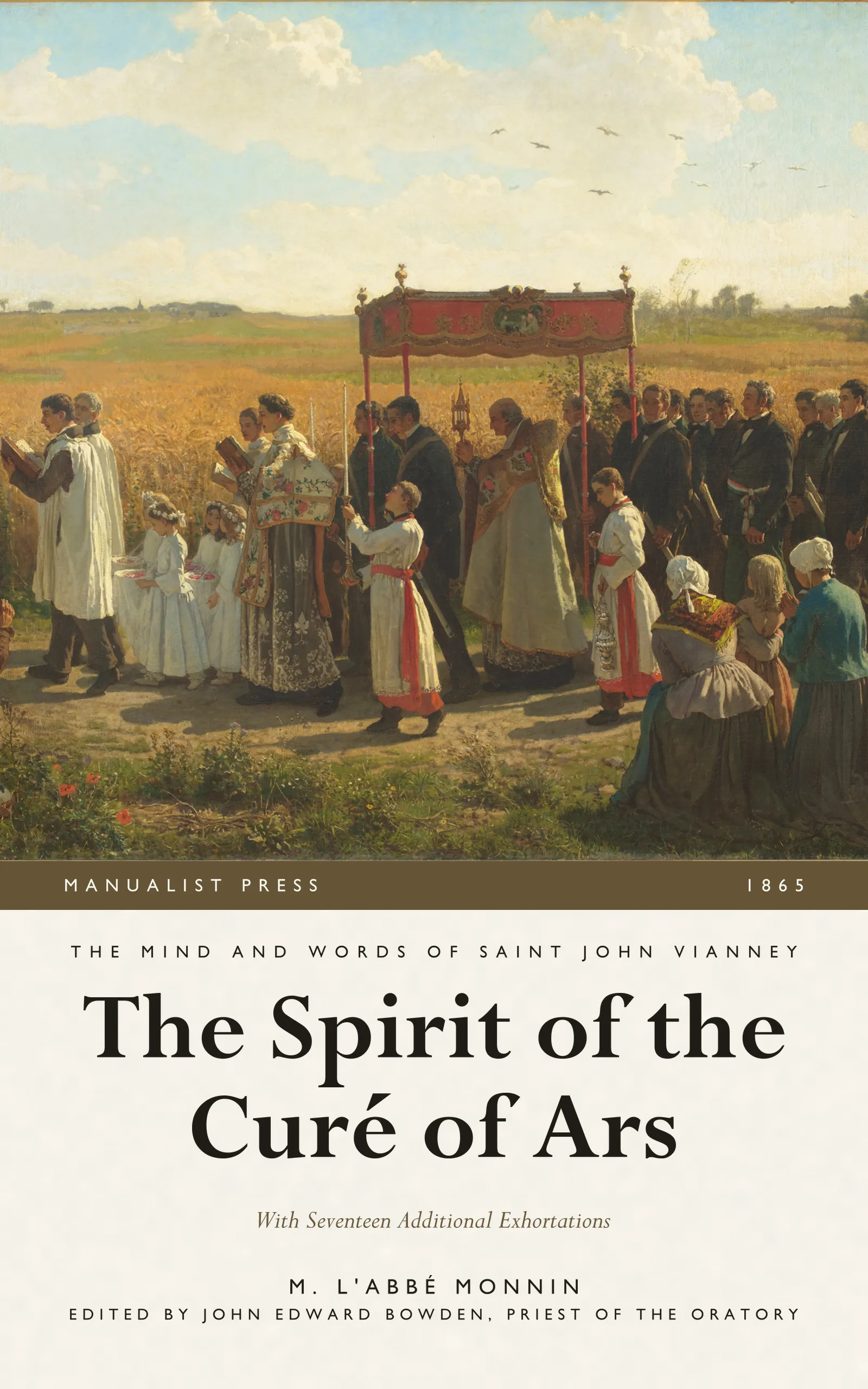 Cover of The Spirit of the Curé of Ars, showing a religious procession through a field