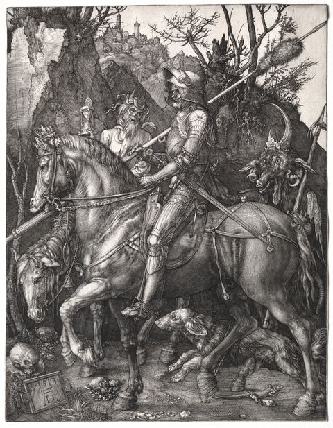 Knight, Death, and the Devil, engraving by Albrecht Dürer