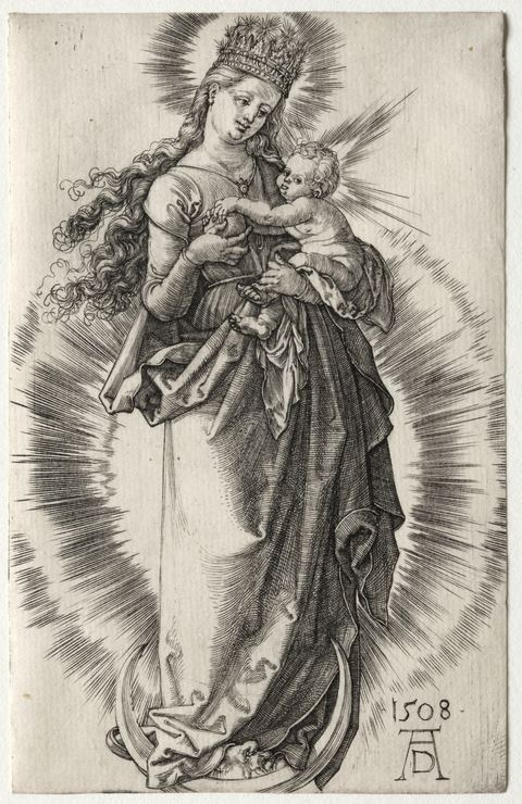 The Virgin with a Starry Crown, engraving by Albrecht Dürer