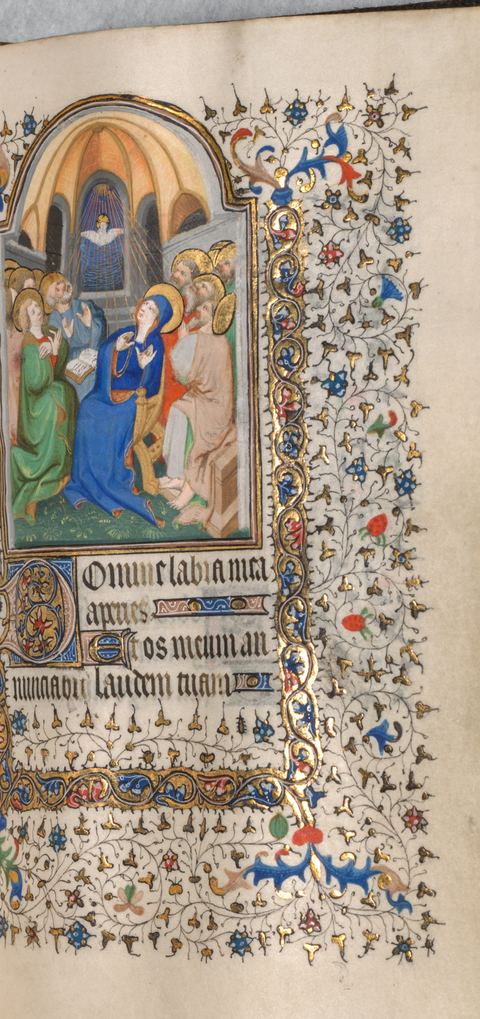 Pentecost, illumination by the Bedford Master