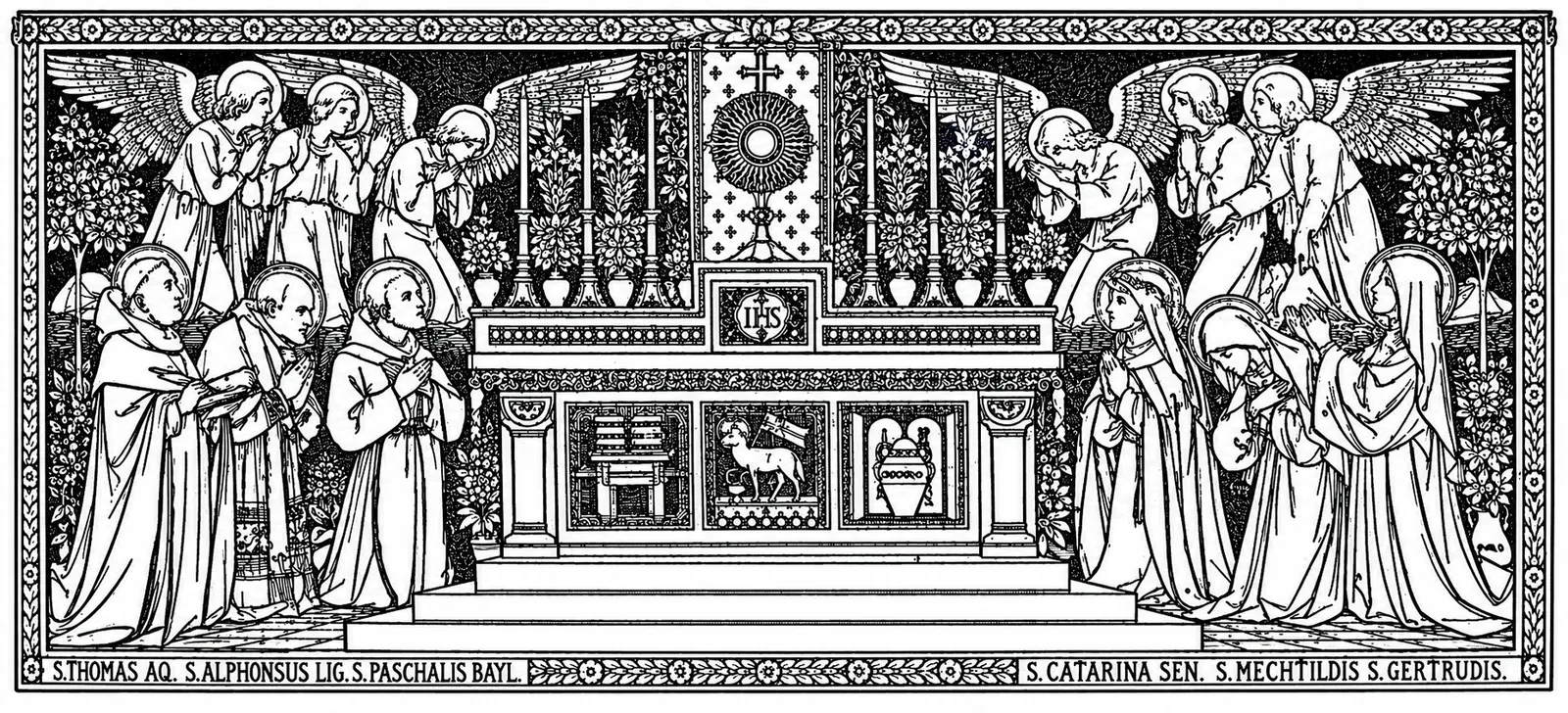 Illustration: The Blessed Sacrament exposed on the altar.